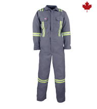 WORK COVERALL UNLINED WITH REFLECTIVE MATERIAL